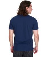 Kappa Men's Cotton Polo Shirt with Small Embroidery, Short-Sleeved Pique Knit Polo Shirt, 303173NC A05 Dark Blue