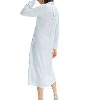 Lightweight women's summer dress with a Kent collar, spring dress, wrap dress, midi dress, 929374, light blue