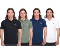 Kappa Men's Cotton Polo with Small Embroidery Polo Shirt Polo Shirt Short Sleeve Shirt Pique Knit 303173NC White, Black, Dark Blue or Green