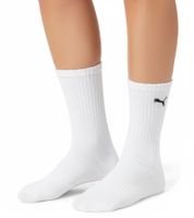 9 Paar PUMA schlichte Damen Sport-Socken Baumwoll-Socken Kinder Tennis-Socken lange Strümpfe 7308 300 Weiß