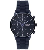KNOX Men's Analog Quartz Watch with Silicone Strap, 41mm, KNOX01 Navy