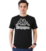 Kappa Herren Baumwoll-Shirt mit großem Logo Rundhals-Shirt Kurzarm-Shirt T-Shirt Oeko-Tex 100 zertifiziert 7085/8191-001 Schwarz Kappa Herren Baumwoll-Shirt mit großem Logo Rundhals-Shirt Kurzarm-Shirt T-Shirt Oeko-Tex 100 zertifiziert 7085/8191-001 Schwarz