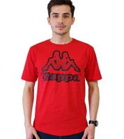 Kappa Herren Baumwoll-Shirt mit großem Logo Rundhals-Shirt Kurzarm-Shirt T-Shirt Oeko-Tex 100 zertifiziert 7085/8191-002 Rot Kappa Herren Baumwoll-Shirt mit großem Logo Rundhals-Shirt Kurzarm-Shirt T-Shirt Oeko-Tex 100 zertifiziert 7085/8191-002 Rot