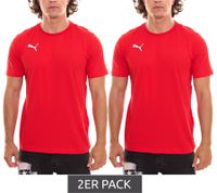2-pack PUMA TeamGoal 23 Casual Men's T-Shirt with Logo Embroidery, Cotton Football Shirt, 656578, Black, Navy, Gray, Light Blue, White, Red, Yellow, or Green 2-pack PUMA TeamGoal 23 Casual Men's T-Shirt with Logo Embroidery, Cotton Football Shirt, 656578, Black, Navy, Gray, Light Blue, White, Red, Yellow, or Green