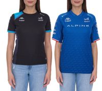 Kappa X ALPINE Formel 1 F1 Ocon Damen Sport-Trikot mit V-Ausschnitt oder T-Shirt mit HYDRO WAY PROTECTION-Technologie Alltags-Shirt Kurzarm-Shirt 351883W-351G58W Blau oder Schwarz Kappa X ALPINE Formel 1 F1 Ocon Damen Sport-Trikot mit V-Ausschnitt oder T-Shirt mit HYDRO WAY PROTECTION-Technologie Alltags-Shirt Kurzarm-Shirt 351883W-351G58W Blau oder Schwarz
