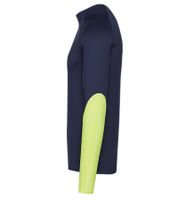 NIKE Strike 23 Drill Top Herren Trainings-Pullover mit Dri-FIT-Technologie Slim-Fit Troyer-Shirt Fitness-Longsleeve mit MoveToZero DR2294-452 Dunkelblau/Gelb