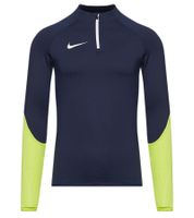 NIKE Strike 23 Drill Top Herren Trainings-Pullover mit Dri-FIT-Technologie Slim-Fit Troyer-Shirt Fitness-Longsleeve mit MoveToZero DR2294-452 Dunkelblau/Gelb