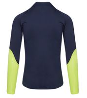 NIKE Strike 23 Drill Top Herren Trainings-Pullover mit Dri-FIT-Technologie Slim-Fit Troyer-Shirt Fitness-Longsleeve mit MoveToZero DR2294-452 Dunkelblau/Gelb