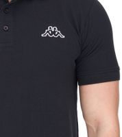 Lot de 3 polos en coton pour homme Kappa avec petite broderie Polo Polo Chemise à manches courtes Maille piquée Pack économique 303173NC Blanc, Noir, Bleu foncé ou Vert