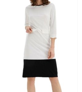 Robe d'été pour femme, robe en jersey avec fermeture éclair, mini robe de printemps, 960734, blanche