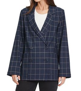 Tamaris Women's Blazer Suit Jacket with Lapel Collar Business Jacket 70212947 Dark Blue