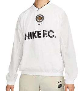 NIKE FC REPEL Herren nachhaltiges Fußball Sweat-Shirt mit DRI-FIT-Technologie leichtes Longsleeve wasserabweisendes Sport-Shirt DQ5039-121 Weiß