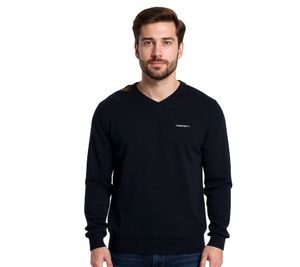 HACKETT LONDON GOLF Herren Baumwoll-Pullover Strick-Pullover mit V-Ausschnitt Langarm-Shirt HMX500F Schwarz HACKETT LONDON GOLF Herren Baumwoll-Pullover Strick-Pullover mit V-Ausschnitt Langarm-Shirt HMX500F Schwarz