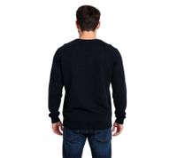 HACKETT LONDON GOLF Men's Cotton V-Neck Sweater, Long-Sleeved Shirt, HMX500F, Black
