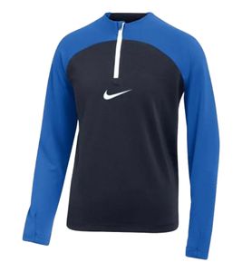 NIKE Academy Pro Drill Kids' Long-Sleeve Shirt with Dry-Fit Technology, Comfortable Fitness Shirt, DH9280-451, Dark Blue