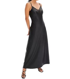 Robe de printemps élégante pour femme, robe d'affaires avec détails au crochet, robe d'été, robe à manches courtes 909611 Noir