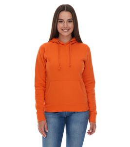 Elevate Charon Women's Hoodie, Simple Cotton Pullover with Kangaroo Pocket, Sweater 3823431 Orange