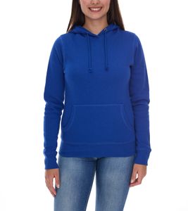 Elevate Charon Damen Hoodie schlichter Baumwoll-Pullover mit Kängurutasche Sweater 3823452 Blau