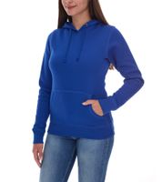 Elevate Charon Damen Hoodie schlichter Baumwoll-Pullover mit Kängurutasche Sweater 3823452 Blau