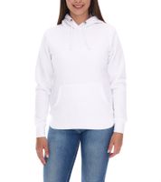 Elevate Charon Damen Hoodie schlichter Baumwoll-Pullover mit Kängurutasche Sweater 3823401 Weiß