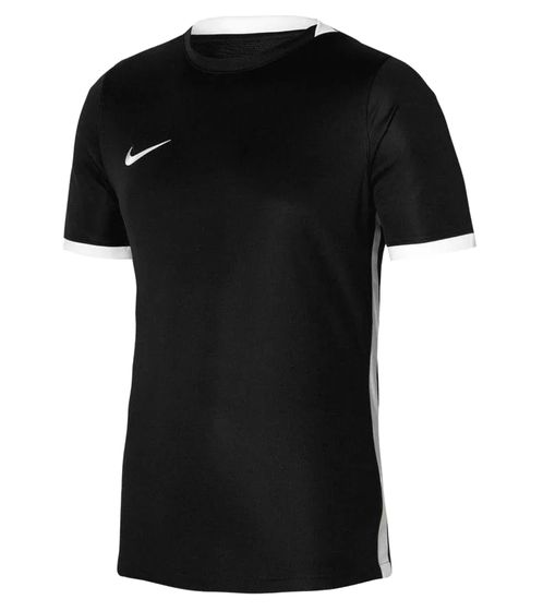 NIKE Challenge 4 Kids' Sports Shirt, Lightweight T-Shirt with DRI-FIT Technology for Boys and Girls, Comfortable Fitness Shirt, DH8352-010, Black