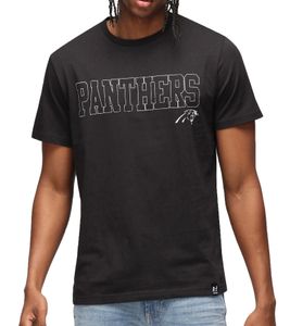 T-shirt homme RE:COVERED X NFL PANTHERS avec logo en coton, col ras du cou, noir, MMNFL1184