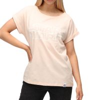 RE:COVERED X STAR WARS Women's T-Shirt with Lettering, Cotton T-Shirt, Crew Neck, Boyfriend Fit, RCDIF2060 Pink