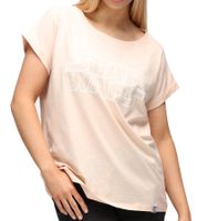 RE:COVERED X STAR WARS Women's T-Shirt with Lettering, Cotton T-Shirt, Crew Neck, Boyfriend Fit, RCDIF2060 Pink