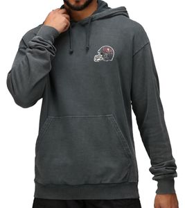 Sudadera con capucha RE:COVERED X NFL para hombre con letras de los Tampa Bay Buccaneers, de algodón, manga larga, gris, RCNFL1316C