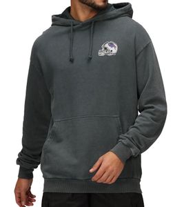 RE:COVERED X NFL Men's Hoodie with Buffalo Bills Lettering, Cotton Hoodie, Long-Sleeved Shirt, RCNFL1316B Gray