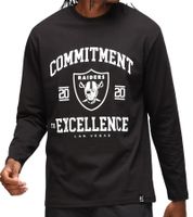 RE:COVERED X NFL Las Vegas Raiders Pull ras du cou pour homme avec logo en coton Noir MMNFL1212