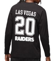RE:COVERED X NFL Las Vegas Raiders Pull ras du cou pour homme avec logo en coton Noir MMNFL1212