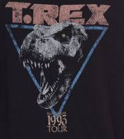 RE:COVERED X Jurassic Park Men's Hoodie with "T-Rex 1993 Vintage" Print Hoodie MMUNV2456 Black