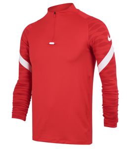 Pull d'entraînement Nike Strike 21 Dry Drill à manches longues pour homme avec demi-zip et t-shirt Dry-Fit à manches longues, rouge, CW5858-657 Pull d'entraînement Nike Strike 21 Dry Drill à manches longues pour homme avec demi-zip et t-shirt Dry-Fit à manches longues, rouge, CW5858-657