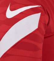 NIKE Strike 21 Dry Drill Longsleeve Herren Trainings-Pullover mit Half-Zip Sport-Troyer mit Dry-Fit Langarm-Shirt CW5858-657 Rot