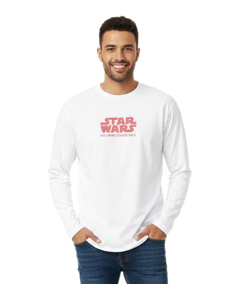RE:COVERED X STAR WARS Camisa de manga larga para hombre El Imperio Contraataca Camisa de algodón Manga larga MMSTW2452 Blanco/Rojo