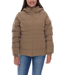 CARS JEANS Thary veste matelassée durable pour femme avec col montant, doudoune à capuche amovible, veste d'automne doublée, veste matelassée 6447683 Marron