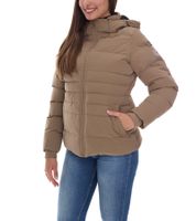 CARS JEANS Thary veste matelassée durable pour femme avec col montant, doudoune à capuche amovible, veste d'automne doublée, veste matelassée 6447683 Marron