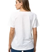 RE:COVERED X MARVEL Women's T-Shirt with "Black Widow" Print, Cotton T-Shirt, Short-Sleeved Shirt, MMMARV1122, Ecru-White