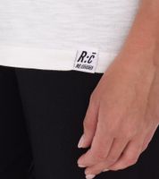 RE:COVERED X Disney Women's T-Shirt with Mickey Mouse Print, Cotton Crew Neck, MMDIS2587 Off-White