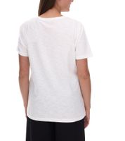 RE:COVERED X Disney Women's T-Shirt with Mickey Mouse Print, Cotton Crew Neck, MMDIS2587 Off-White