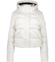 CARS JEANS Alena Sustainable Women's Lined Quilted Jacket, Puffer Jacket with Detachable Hood, Lined Autumn Jacket, Mint Green or White