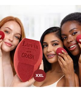 CRASH se encuentra con Luvia Cosmetics Esponja corporal XXL Esponja de maquillaje extra grande Esponja de belleza LC-SPNG-C1 Rosa