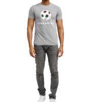 RE:COVERED X FIFA Worldcup 1990 Herren T-Shirt mit großem Ball-Print Baumwoll-Shirt Deutschlands 3. WM-Titel Kurzarm-Shirt PCFFA134 Grau RE:COVERED X FIFA Worldcup 1990 Herren T-Shirt mit großem Ball-Print Baumwoll-Shirt Deutschlands 3. WM-Titel Kurzarm-Shirt PCFFA134 Grau
