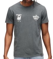 RE:COVERED X Nickelodeon T-shirt homme motif Bob l'éponge en coton à col rond MMVCM268 Gris