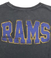 RE:COVERED X NFL Los Angeles Rams T-shirt de football américain pour homme, col ras du cou en coton, gris, RCNFL1315H