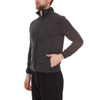 Veste de transition pour homme ILLMATIC Mingo avec fermeture éclair haute, veste zippée aspect polaire IL007 Gris