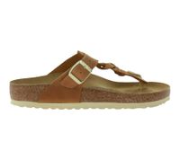 BIRKENSTOCK Gizeh Braided Women's Thong Sandals, Modern Leather Sandal, Made in Germany, Elegant Summer Shoes, Regular Width 1021355 Light Brown
