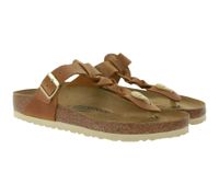 BIRKENSTOCK Gizeh Braided Women's Thong Sandals, Modern Leather Sandal, Made in Germany, Elegant Summer Shoes, Regular Width 1021355 Light Brown