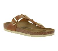 BIRKENSTOCK Gizeh Braided Women's Thong Sandals, Modern Leather Sandal, Made in Germany, Elegant Summer Shoes, Regular Width 1021355 Light Brown